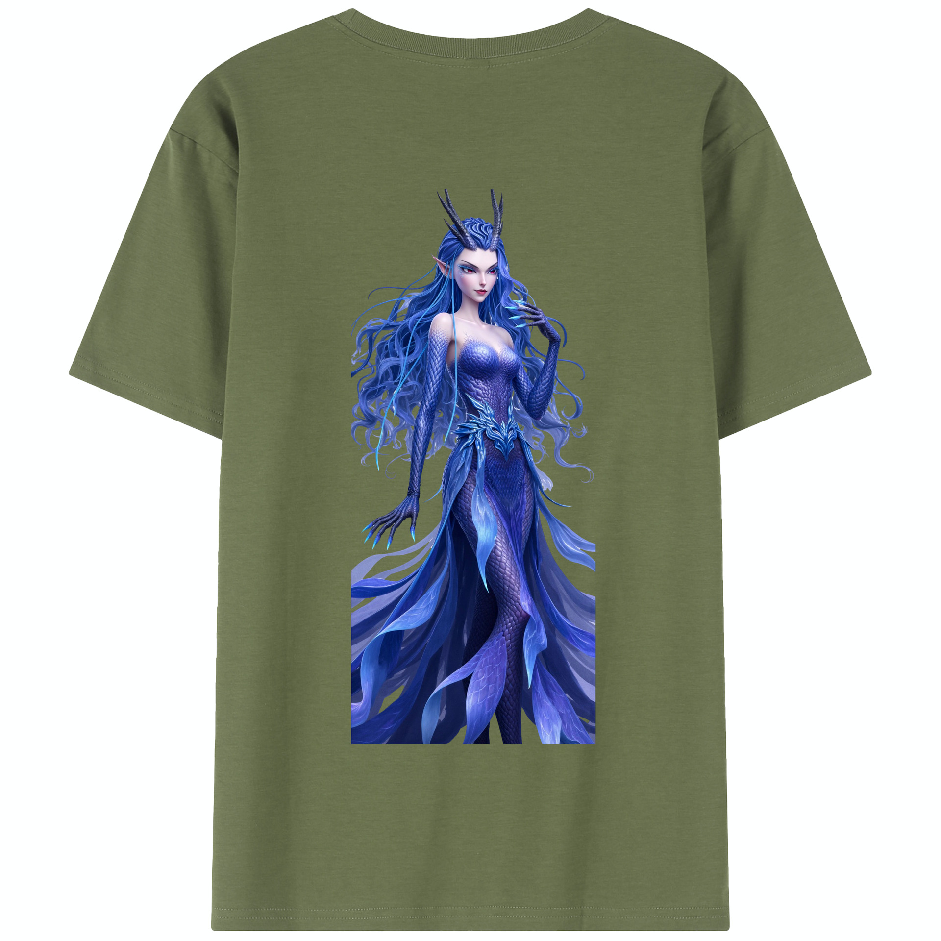 （画像用） Ne Zha 2 ナタ 魔童の大暴れ 綿100％半袖Tシャツ（背面プリント）